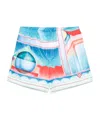 Casablanca Silk Galaxy Court Print Shorts In Multi
