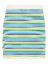 Casablanca Elastic-waist Striped-pattern Skirt In Green