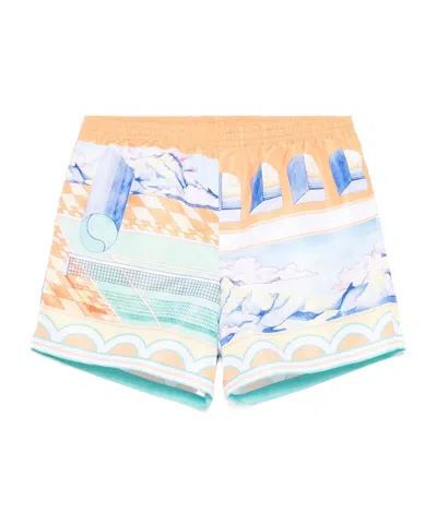 CASABLANCA ELASTIC WAIST SWIMMING TRUNKS