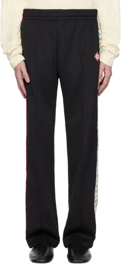 Casablanca Elastic Waist Track Pants In Black