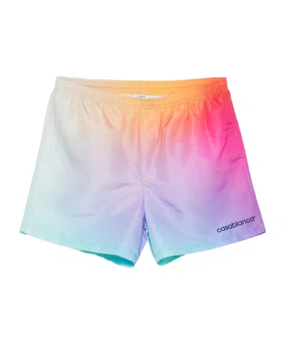 Casablanca Elasticated Waistband Swim Shorts In Multi