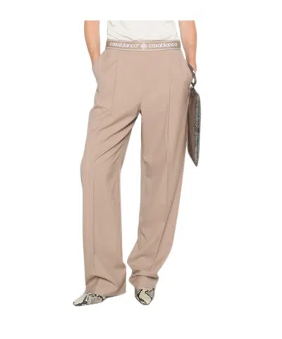 Casablanca Elastic-waist Casual Trousers In Neutral