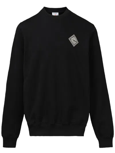 CASABLANCA EMBELLISHED LOGO PATCH SWEATSHIRT