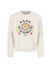 Casablanca Emblem Sweater Cream In White