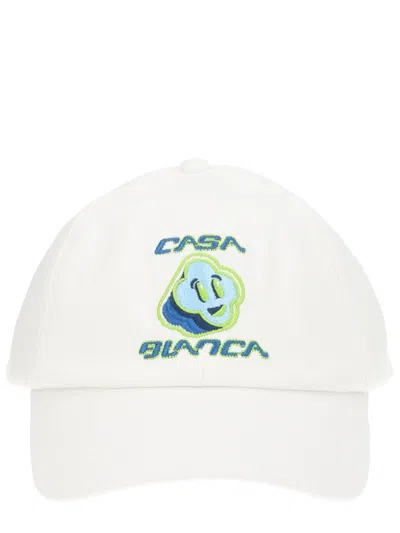 Casablanca Embroidered Cotton Baseball Cap In Green