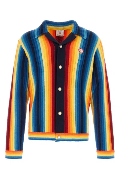 Casablanca Gradient Towelling Cardigan In Multicolor