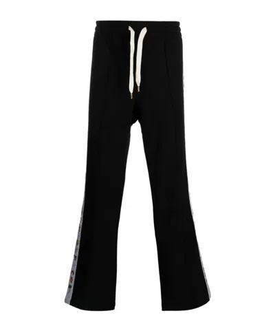 Casablanca Embroidered Cotton Track Pants In Black