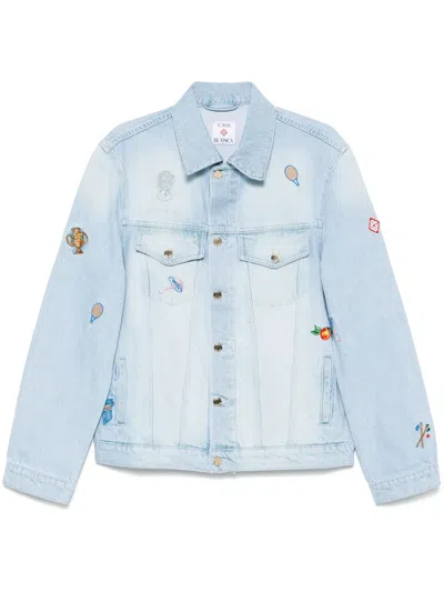 CASABLANCA EMBROIDERED DENIM JACKET