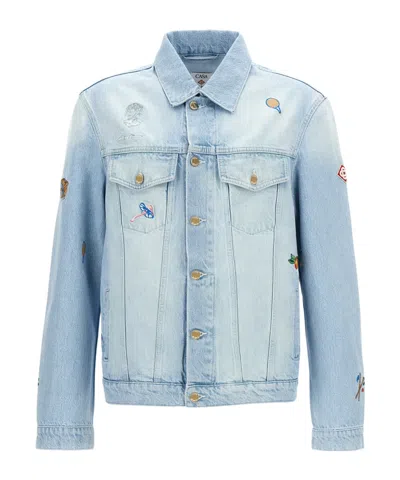 CASABLANCA CASABLANCA EMBROIDERED MOTIF DENIM JACKET