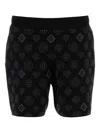 Casablanca Embroidered Stretch Jacquard Bermuda Shorts In Black