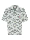 Casablanca Men Embroidered Stretch Jacquard Shirt In Green