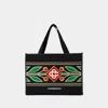 Casablanca Embroidered Knit Shopper Bag