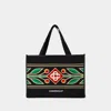 Casablanca Embroidered Knit Shopper Bag