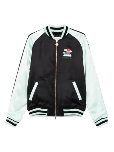 CASABLANCA CASABLANCA EMBROIDERED LOGO BOMBER JACKET