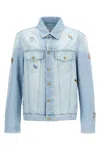 Casablanca Embroidered Motif Casual Jackets And Parka Light Blue