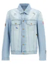 Casablanca Embroidered Motif Casual Jackets And Parka Light Blue In Light Blue