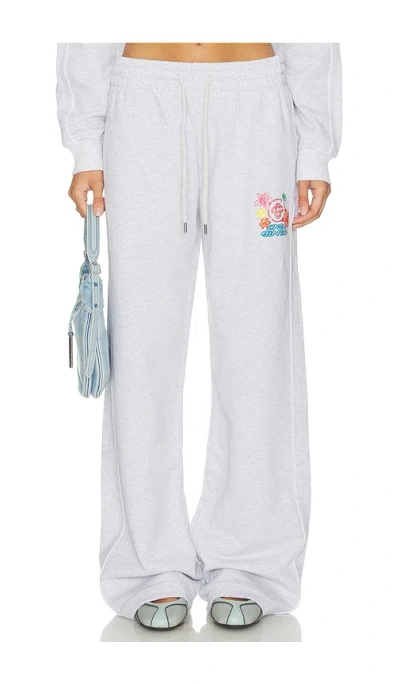 Casablanca Embroidered Pant In Gray