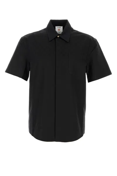 CASABLANCA CASABLANCA EMBROIDERED POPLIN SHIRT