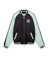Casablanca Quilted Colour-block Satin Track Jacket In Black