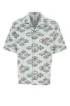 Casablanca Men Embroidered Stretch Jacquard Shirt In Multi