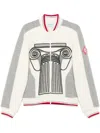 CASABLANCA EMBROIDERED TERRY JACKET