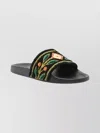 Casablanca Embroidered Terry Open Toe Flat Slippers In Multi