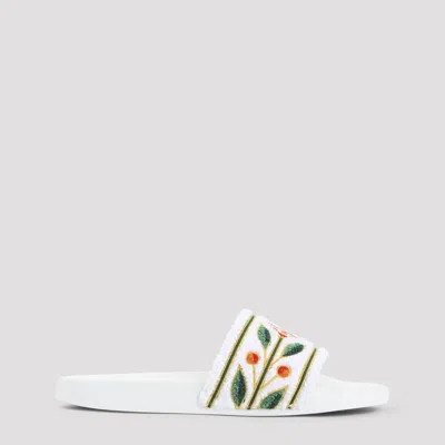 CASABLANCA EMBROIDERED TERRY SANDALS