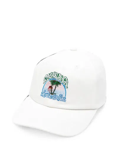 Casablanca Embroidered-logo Baseball Cap In White