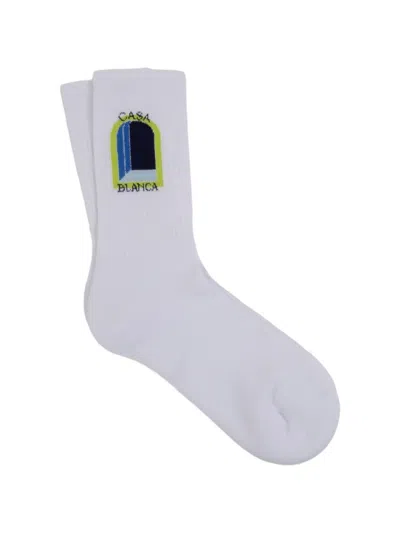 Casablanca Embroidered-logo Socks In Multi