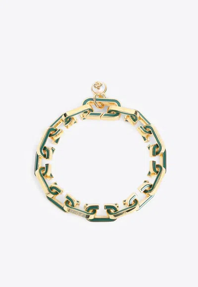 CASABLANCA ENAMEL C LINK BRACELET