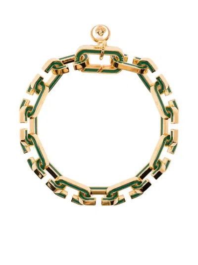 Casablanca Enamelled Chain Bracelet In Gold