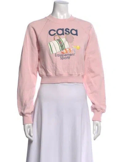 Pre-owned Casablanca Equipement Sportif Graphic Print Sweatshirt In Pink