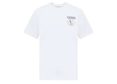 Pre-owned Casablanca Equipement Sportif Printed Unisex T-shirt In White