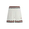 Casablanca Chevron Crochet Bermuda Shorts