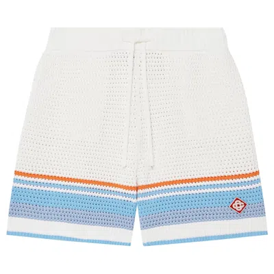 Pre-owned Casablanca Faux Crochet Shorts 'blue/multicolor' | Men's Size L
