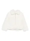 Casablanca Faux-fur Zip-front Jacket In White
