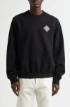 Casablanca Pearl Diamond Cc Patch Sweatshirt In Pearl Diamond Patch