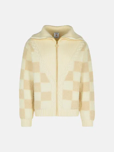 Casablanca 'felecy' Cream Merino Wool Sweater
