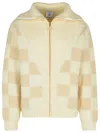 Casablanca Off-white Merino Fleece Jacket In Cream