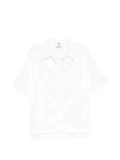 Casablanca Fil Coupé Short-sleeve Shirt In White