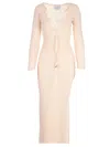 Casablanca Fitted Long Dress Dresses White