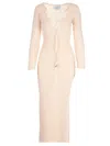 Casablanca Fitted Long Dress Dresses White In White