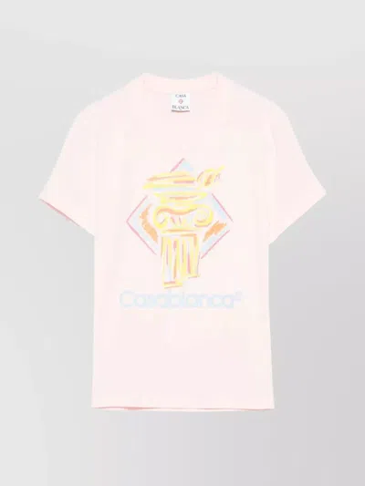 Casablanca Fitted T-shirt With Diamond Column Print