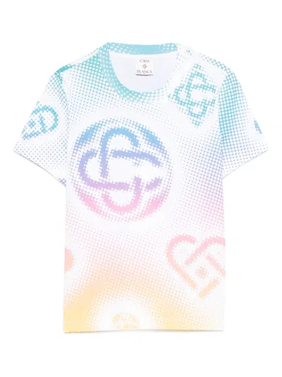 Casablanca Fitted T-shirt Size S With All-over Print In Multi