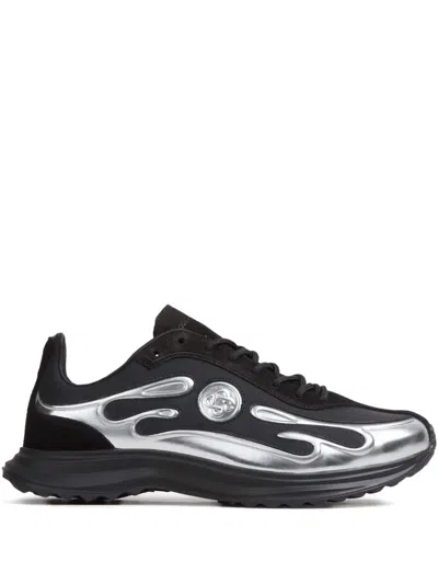 Casablanca Flame-appliqué Sneakers In Black
