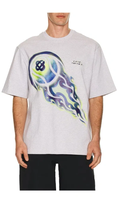 Casablanca Flaming Tennis Ball Oversized T-shirt In Gray