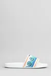 Casablanca Embroidered Terry Slider In White