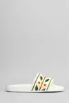 Casablanca Embroidered Terry Slides White Laurel In White