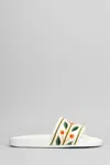 Casablanca Embroidered Terry Slides White Laurel In White