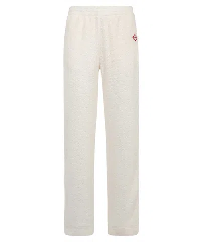 Casablanca Fleece Trousers In White